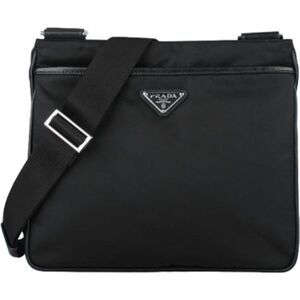 Saffiano Triangle Logo Crossbody Bag